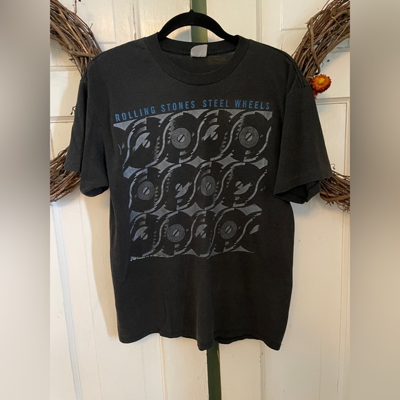 Rolling Stones Steel Wheels North American Tour 1989 T-Shirt Vintage Size L